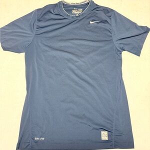 Nike Men's Pro Combat Blue Tee